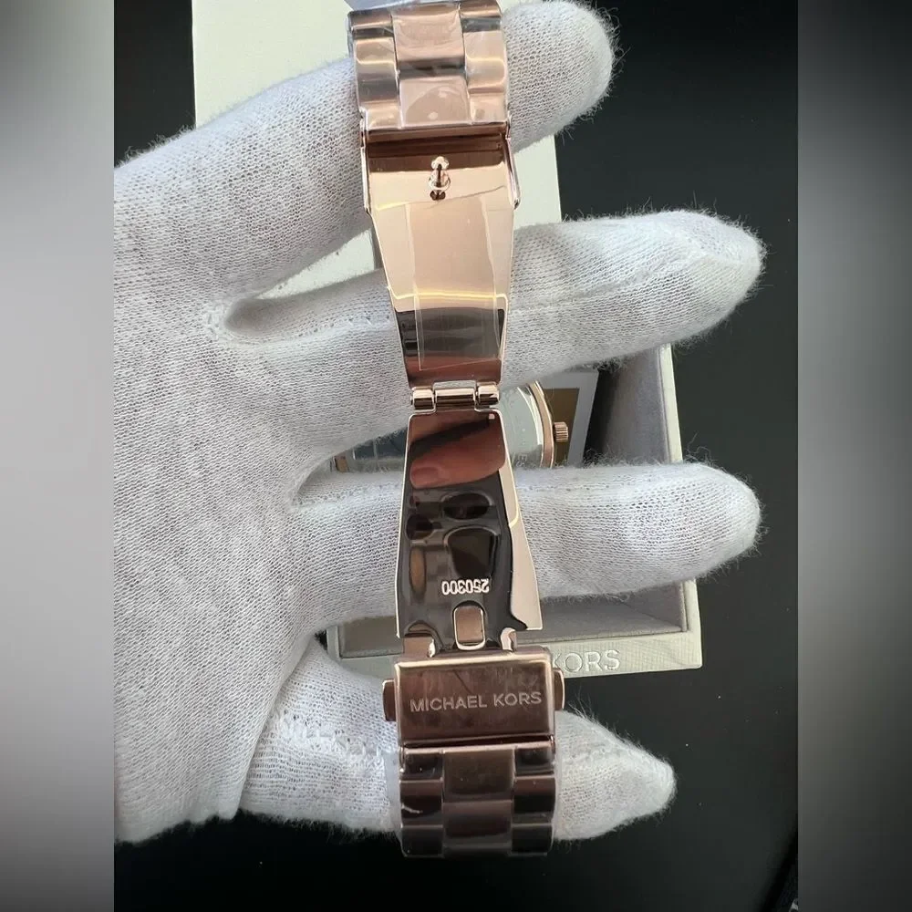 Michael Kors Rose Gold Watch with Deep Purple Face